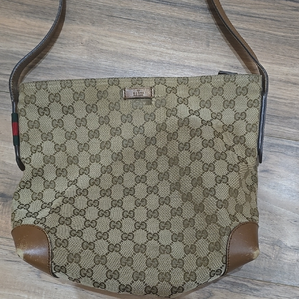 Gucci Brown and Tan Crossbody Bag